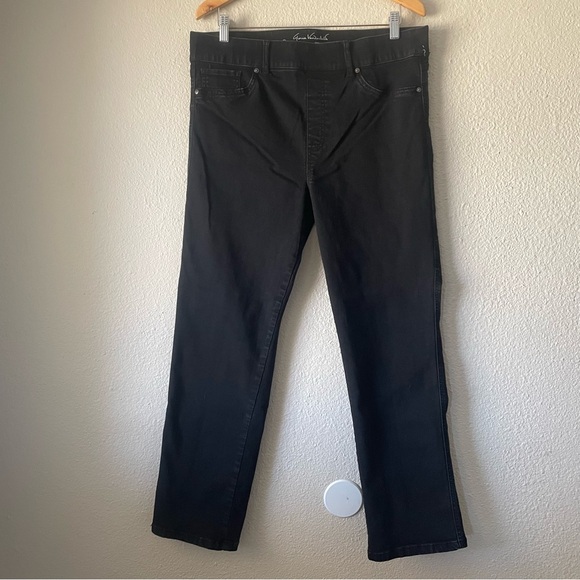 Gloria Vanderbilt Shape Effect High Rise Straight Jeans Pants Women’s 14 Black - Picture 1 of 12